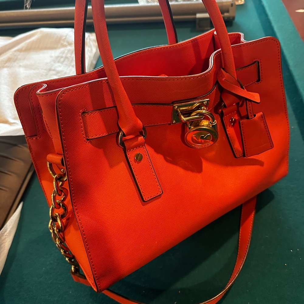Michael Kors Red Leather Handbag